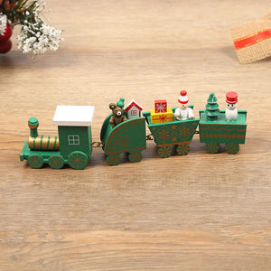 Adornos de Navidad tren de madera