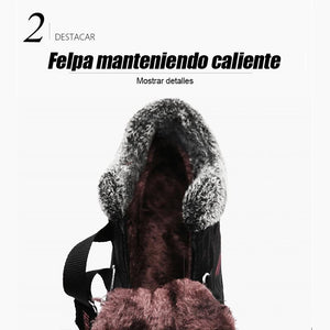Botines de piel con vellosidades