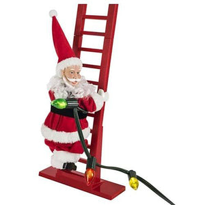 Escalera de felpa eléctrica Papá Noel que sube