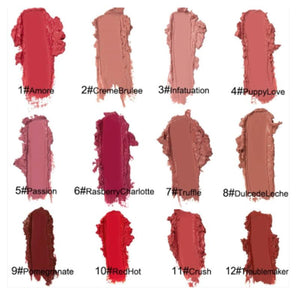 Brillo de Labio Impermeable de 12 Colores