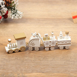 Adornos de Navidad tren de madera