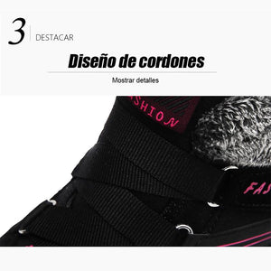 Botines de piel con vellosidades