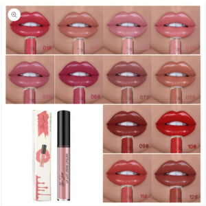 Brillo de Labio Impermeable de 12 Colores