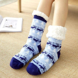 Calcetines Antideslizantes, Tejido de Felpa Extra Larga