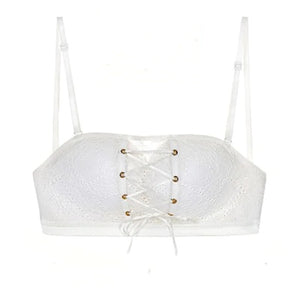 Bandeau de encaje sin tirantes
