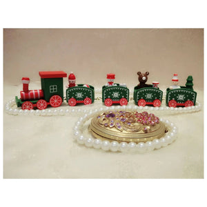 Adornos de Navidad tren de madera