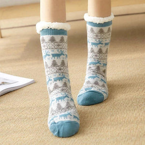 Calcetines Antideslizantes, Tejido de Felpa Extra Larga