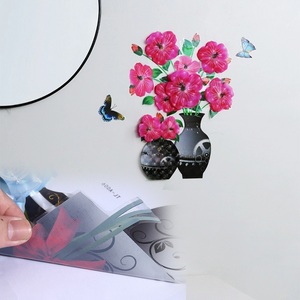 Adhesivo de pared autoadhesivo florero 3D