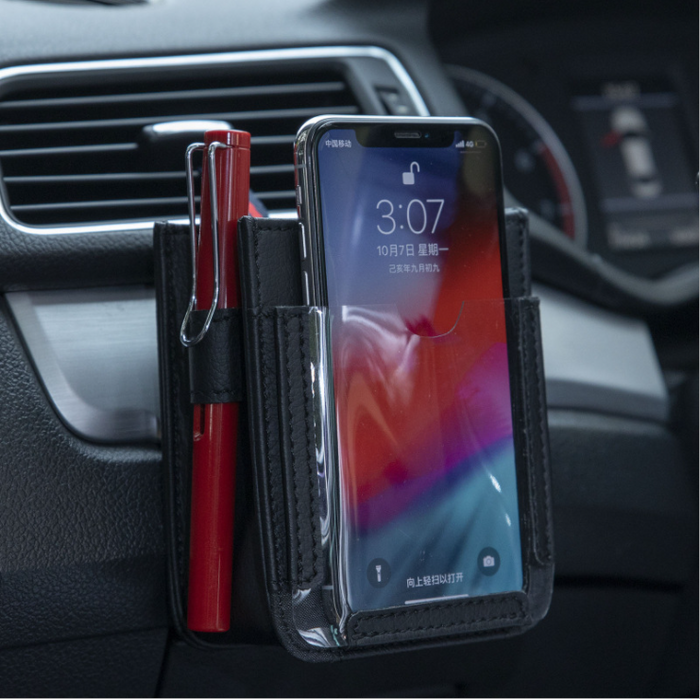 Bolso colgante multifuncional para teléfono móvil de coche