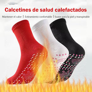 Calcetines de fitness autocalentables de acupresión con turmalina