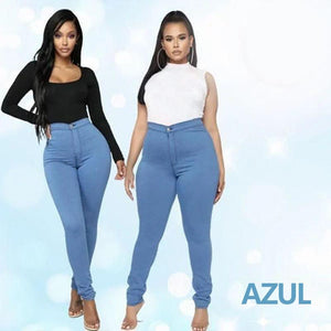 Pantalones Vaqueros Elásticos y Levantacola Adelgazantes de Talla  Más Grande