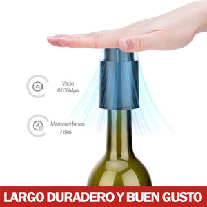 Tapón de botella de vino al vacío premium