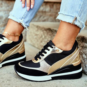 Zapatos luminosos de punta redonda