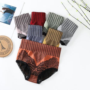 Ropa interior de algodón de cintura alta para mujer