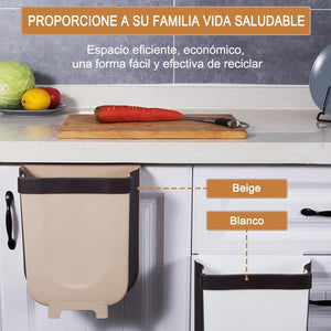 Contenedor de basura plegable creativo montado en la pared