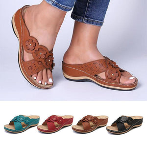 Sandalias de Cuña con Flores