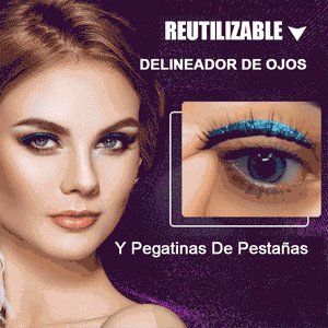 Delineador De Ojos Reutilizable Y Pegatinas Para Pestañas