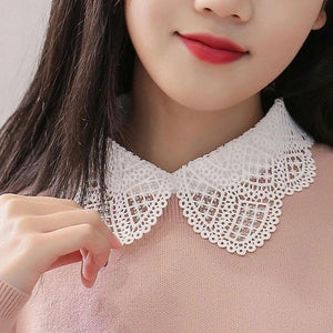 Camisa de Mujer, Cuello de Encaje Falso