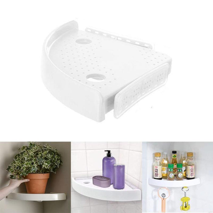 Estantería de Esquina de Baño Sin Tornillos