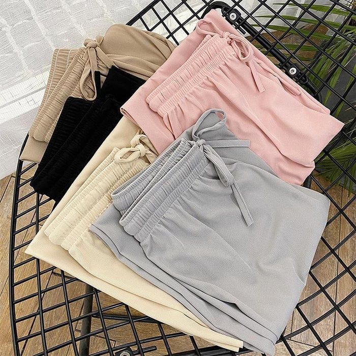 Pantalón Ancho de Seda Hielo