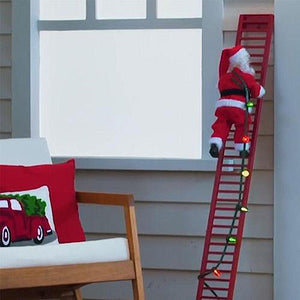 Escalera de felpa eléctrica Papá Noel que sube