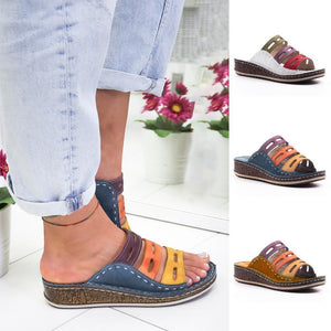 Sandalias de Moda de Costura de 3 Colores