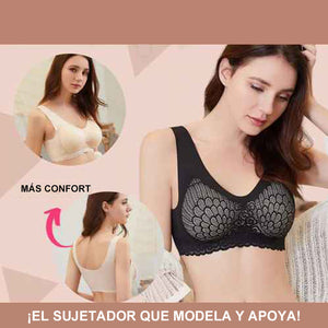 Sujetador de encaje inalámbrico Push Up Comfort a prueba de golpes