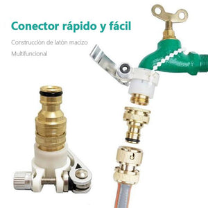 Conexión de Rosca de Manguera de Latón Universal 3 en 1
