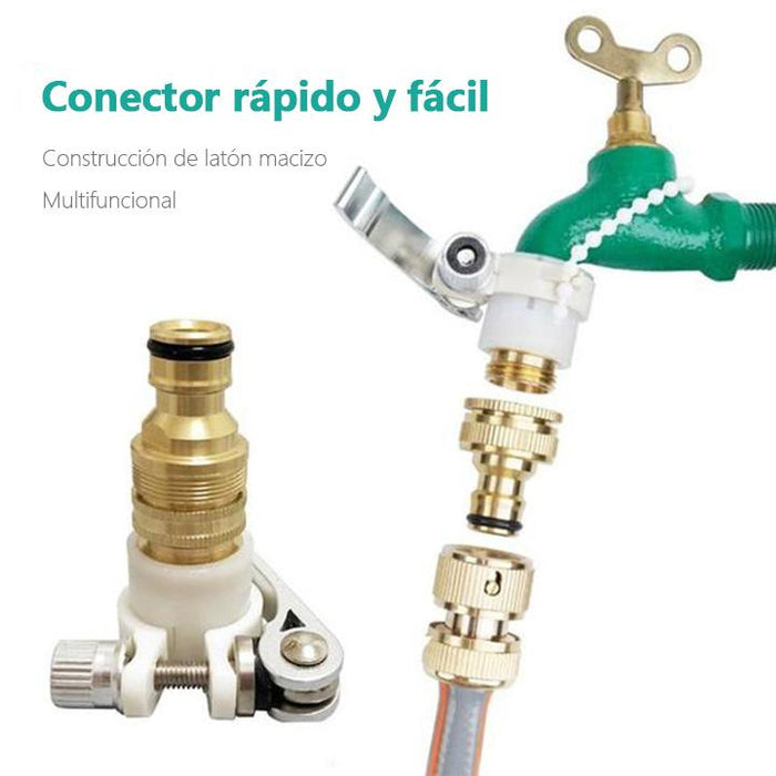 Conexión de Rosca de Manguera de Latón Universal 3 en 1