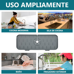 Almohadilla de silicona para salpicaduras de agua del grifo