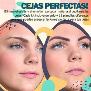 Kit para dar forma a las cejas (con 12 plantillas para dar forma a las cejas)