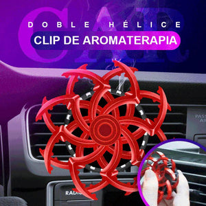Ambientador de coche de doble hélice (con tabletas de aromaterapia)