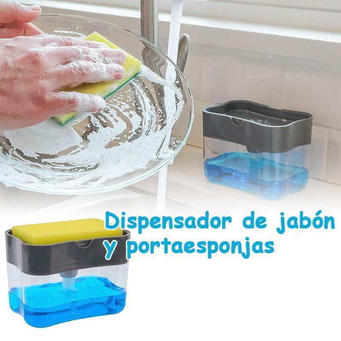 Dispensador de Jabón y Portaesponjas