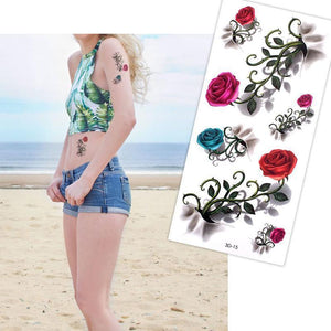 Tatuaje In-Doloro Impermeable 3D (16 piezas)
