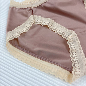 Bragas de seda real para mujeres de encaje