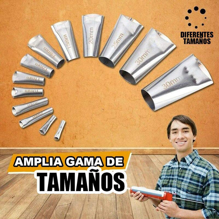 Boquilla de Sellado de Acero Inoxidable (14 Piezas)