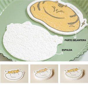 Paño de esponja de celulosa comprimida