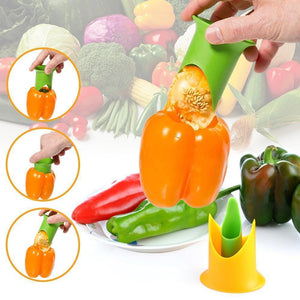 Bequee praktischer Paprika Entkerner (2 Stk, zufällige Farbe) - hallohaus