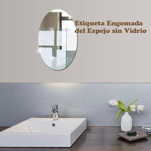Etiqueta Engomada del Espejo sin Vidrio