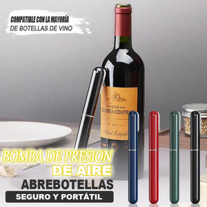 Abridor de botellas con bomba de presión de aire