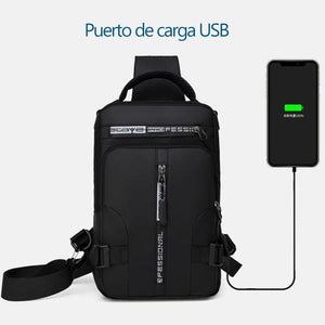 Bolso bandolera con puerto de carga USB