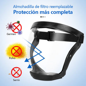 Máscara de protección antivaho de cara completa