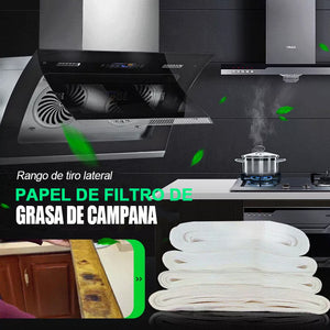 Papel de filtro de grasa para campana extractora de tiro lateral