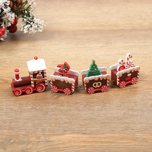 Adornos de Navidad tren de madera