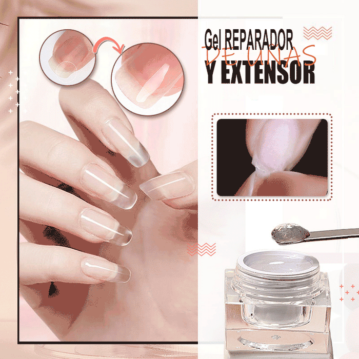 Gel reparador de uñas y extensor de fibra