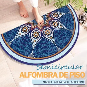 Alfombra de suelo semicircular
