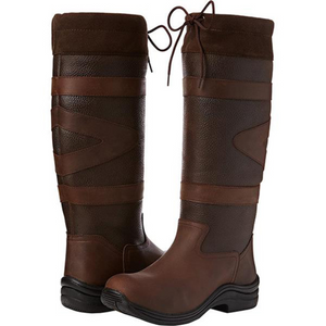 Botas largas de mujer estilo británico con cordones
