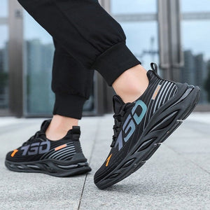 Zapatillas transpirables con cordones para hombre