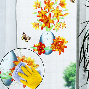 Adhesivo de pared autoadhesivo florero 3D