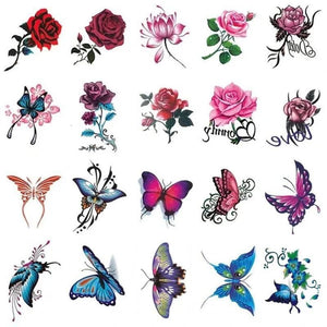 Pegatinas de tatuaje 3D de moda